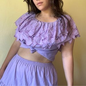 Vintage lavender matching top and skirt from Caro of Honalulu🪻
